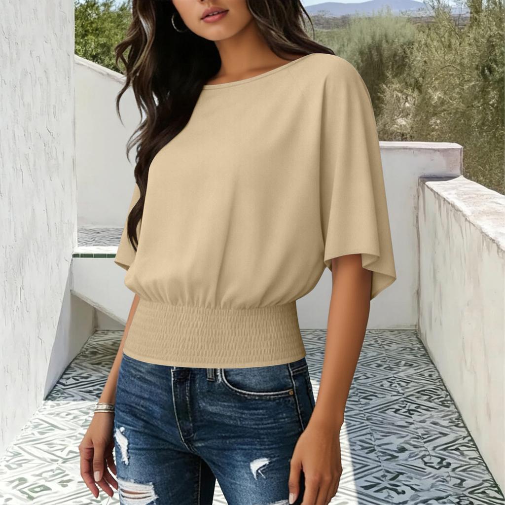 Women's Fashionable Loose-Fit Casual Short-Sleeve Round-Neck T-Shirt Top