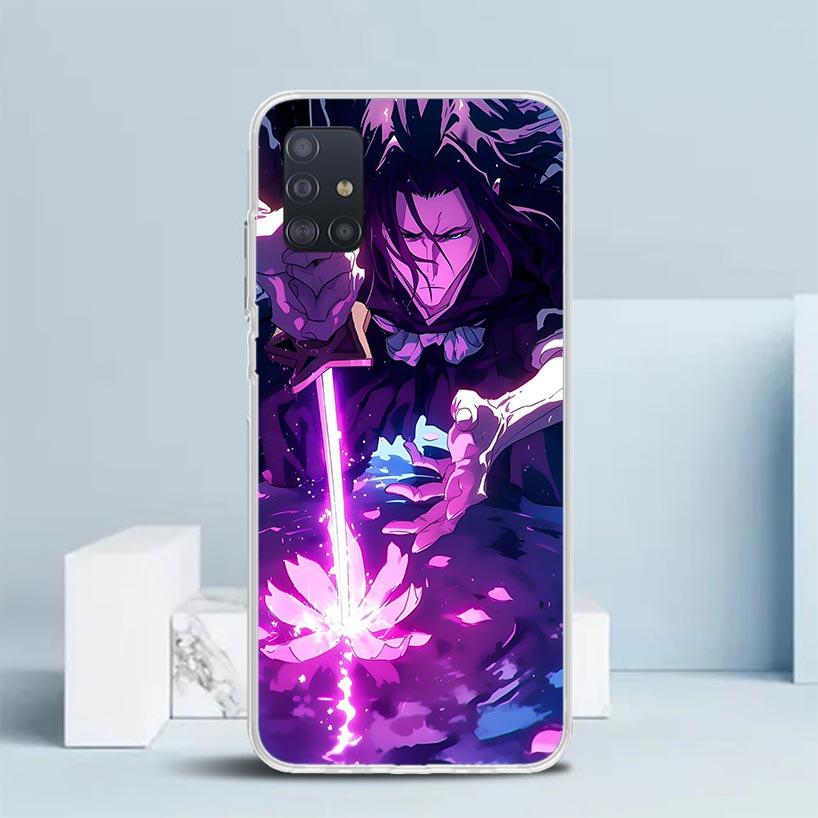 Bleach Kuchiki Byakuya Soft Cover for Samsung Galaxy A12 A22 A32 A52 A72 A02S Phone Case Note 20 Ultra 10 S10 Plus A51 A71 A50S