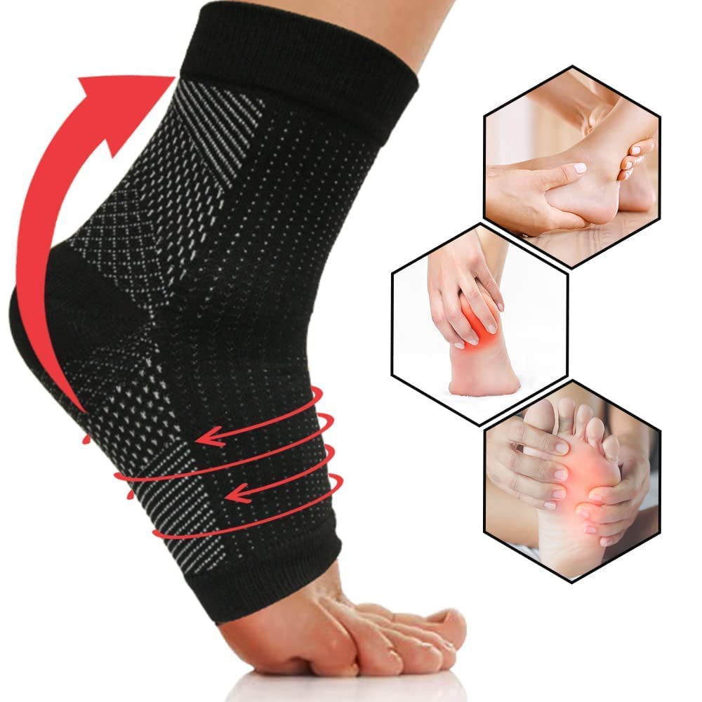 1Pair Soothe Socks Neuropathy Pain Relief Ankle Brace Compression Sleeve Support For Arch Comfort