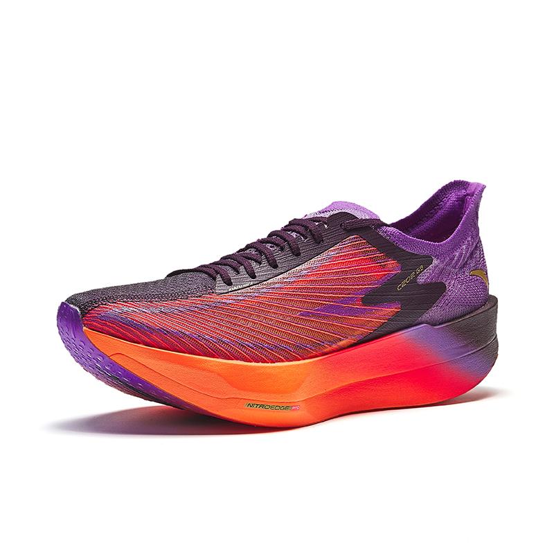 Anta C202 G9 Charge Comfortable Simple Shock Absorption Non-Slip Wear-Resistant Low-Top Casual Running Shoes Women Sneaker Orange Purple 122445573-3