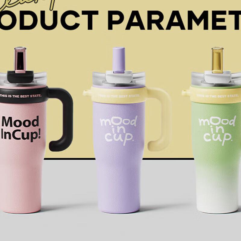 RELEA 1300ml Insulated Straw Cup with Tea Filter