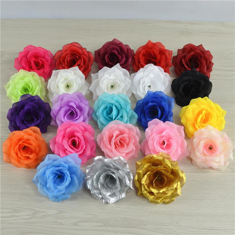 

Artificial Flower 10cm Silk Rose Head For Wedding Home New Year Decoration DIY Garland Scrapbook Gift Box Craft Flower 10-100pcs 10cm 10Pcs