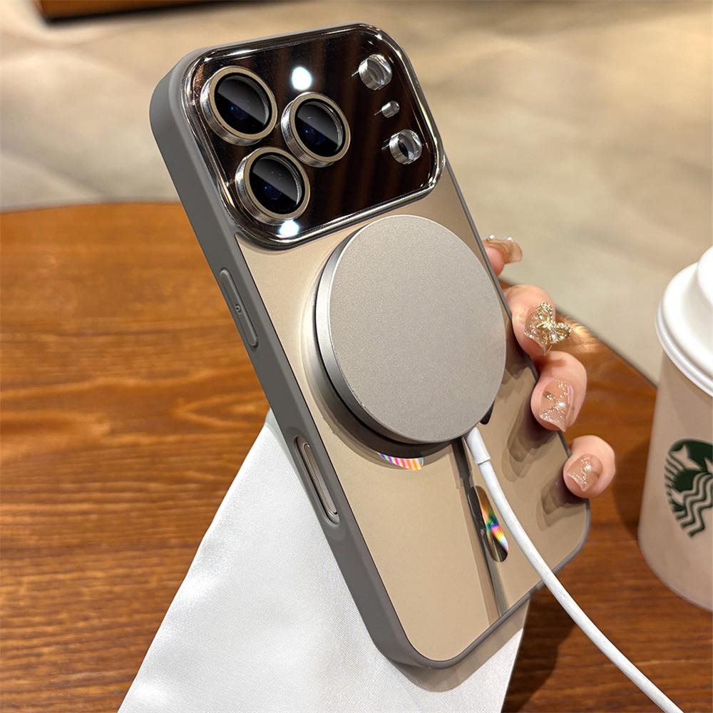 Seconds Change 17 Pro Max Orange Magnetische Hülle für IPhone 16 Pro Max 16 Pro 15 14 13 Air Kabelloses Laden Kameraschutzhülle