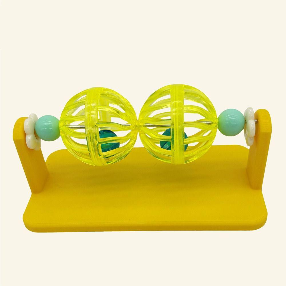 Interactive Rotating Bell Ball Boredom Relief Cage Enrichment Accessory Hamster Toy Guinea Pig