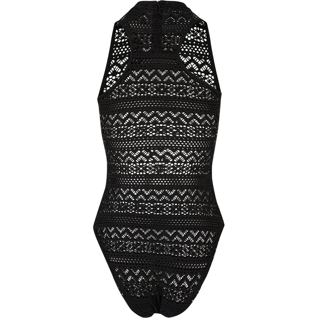 Urban Classics Womens/Ladies Crochet Jersey Turtle Neck Bodysuit