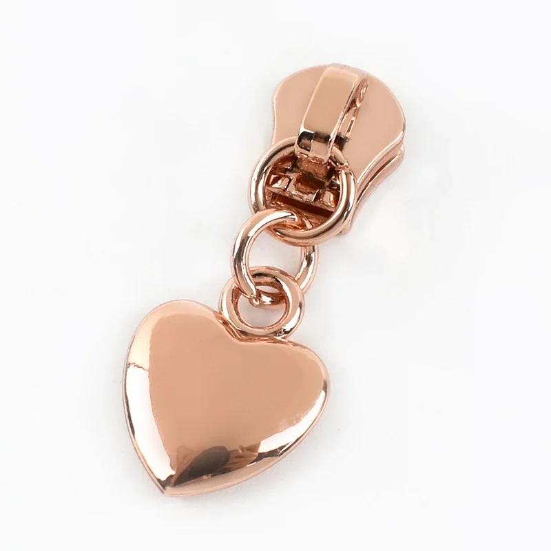 5/10/20Pcs Meetee 5# Zipper Slider for Metal Zips Handbag Purse Zippers Puller Head Jacket Replace Zip Closure Repair Accessory