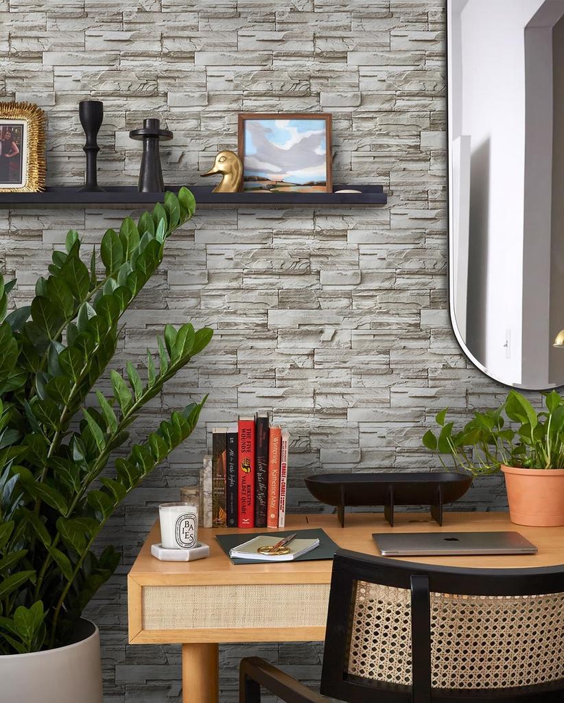Stone Peel And Stick Wallpaper Faux Brick Vinyl Self-adhesive 3D Wallpaper For Bedroom Living Room Walls Home Decoration Sticker