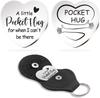 PU Cover Heart Keychain Stainless Steel Keychain Little Pocket Hug from Mom Keyring for Women Girl Party Ornament