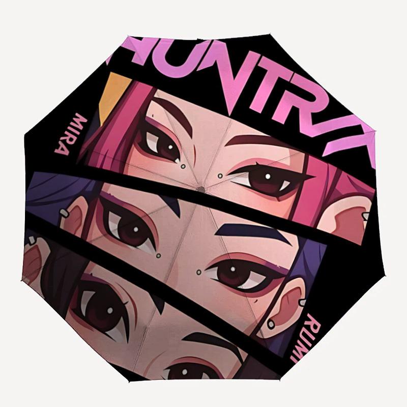 

1pc Huntress Automatic Folding Umbrella, Durable Plastic & Iron, Lightweight for Outdoor Daily Use 020