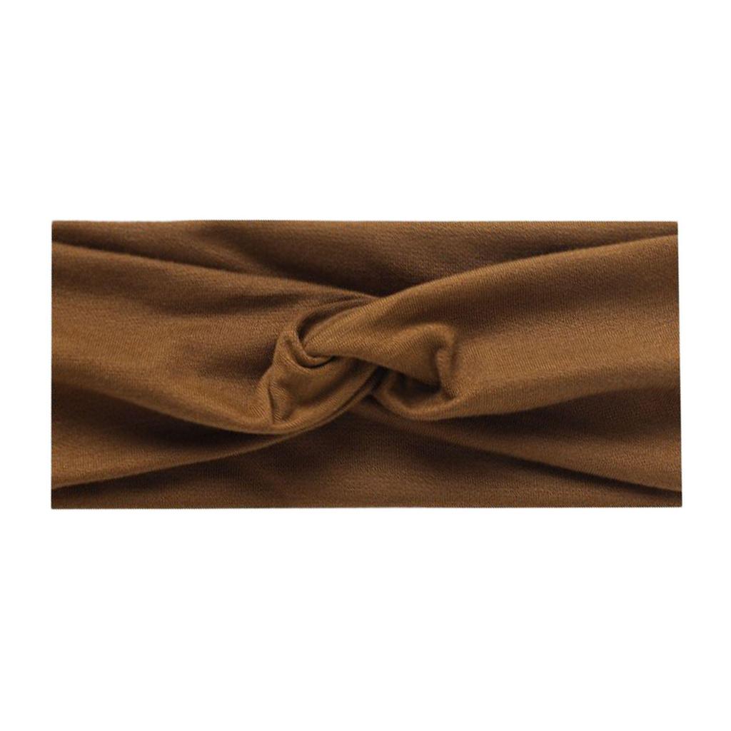 Faixa de Cabeça Larga Antiderrapante de Cor Sólida Estilo Boêmio Europeu para Yoga, Exercícios e Corrida Femininos