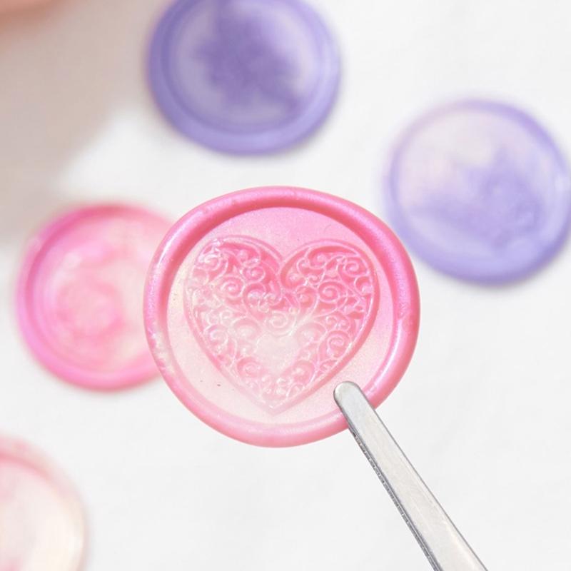 2Pcs Wedding Themed Seal Stamp Head, Embossed Sealing Stamp Head for Invitations Envelope Scrapbooking Embellishments