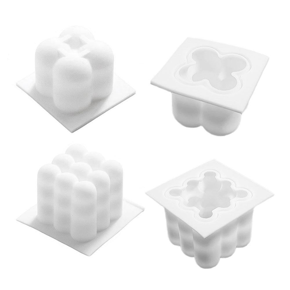Silicone world Silicone 3D Cube Baking Mousse Cake Mold Dessert Molds DIY Aromatherapy Candle Plaster Mould Handmade Soap Mold