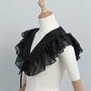 Detachable Ruffled Lace Collar, Chiffon False Cape Collar, Tie On Decor Collar Lolita Dress Accessory