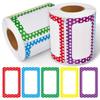 Red, Yellow, Blue, Green Name Stickers – 300 Sheets/Roll, Writable DIY Classification Stationery Adhesive Labels.