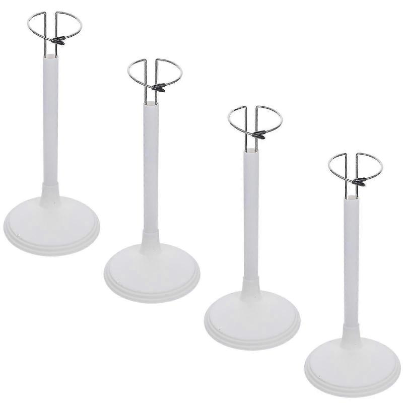 4 Stück Schwarze Barbies Puppen Ständer Puppenhalter Ständer Weißer Puppenständer Puppen Ausstellungsständer Modepuppen Ständer