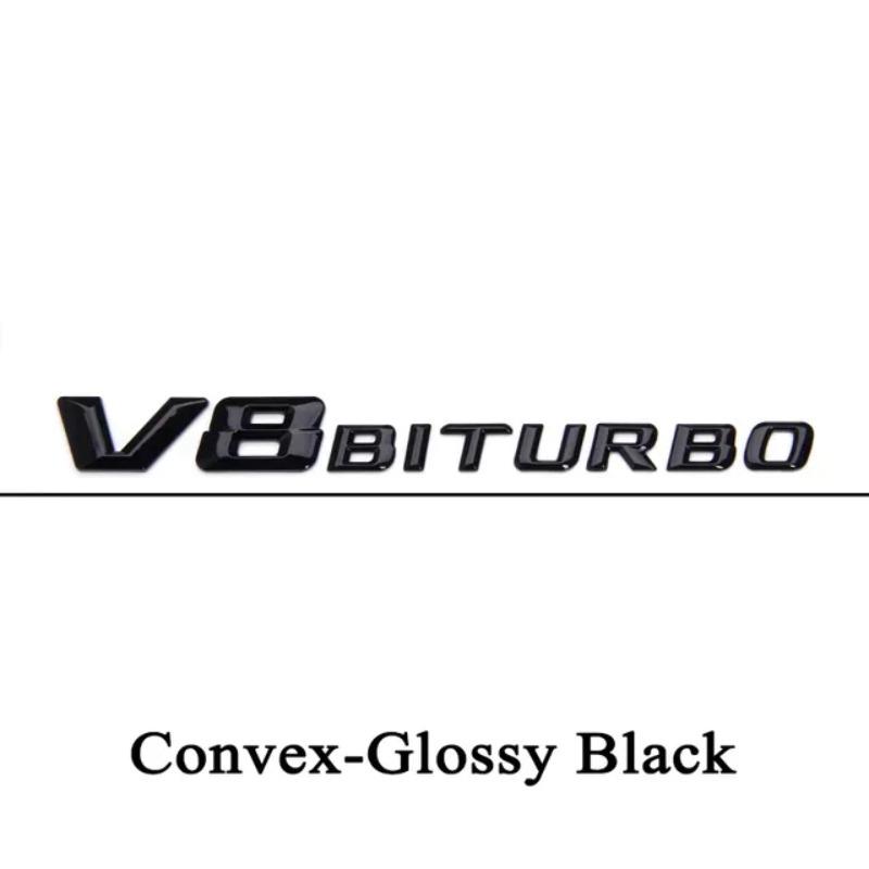 3D ABS Buchstaben Autoaufkleber Kotflügel Seite V8 BITURBO Emblem Plakette Für Mercedes C63 G63 GLE63 S63 W222 W223 W205 W204 Zubehör