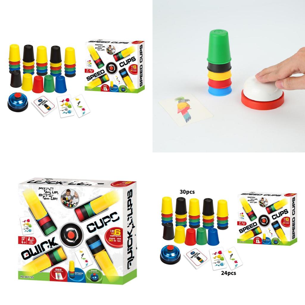 Kids Indoor Stacking Cup Challenge Toy With Plastic Material For Visual And Cognitive Skills
