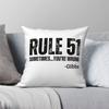 Regra 51 do NCIS Às Vezes Você Está Errado Fronha Quadrada Poliéster Linho Veludo Padrão Zíper Decorativo Capa de Almofada de Sofá 45x45