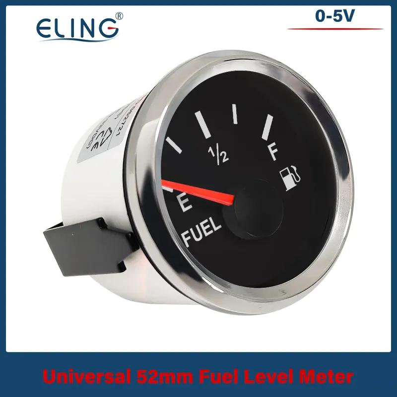 ELING 52mm (2'') Signal 0-5V Fuel Level Gauge Fuel Gauge with Red Backlight Working Volt 12V 24V for Car Boat VAN