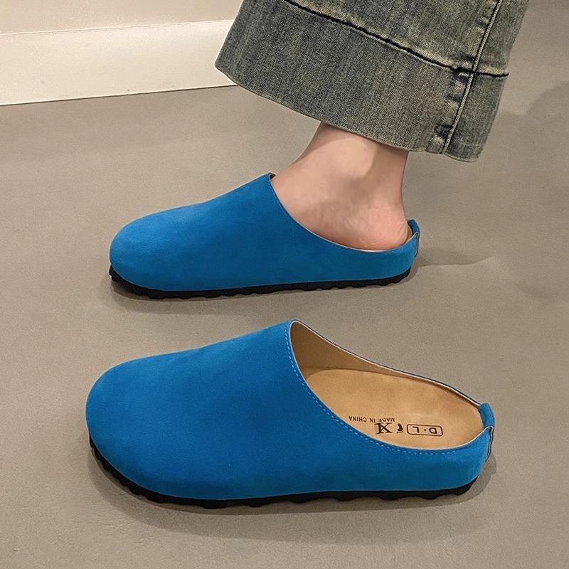 Platform Birkenstock shoes bag head half slippers women's outer wear 2025 spring and summer new retro Muller shoes soft sole Birkenstock half to