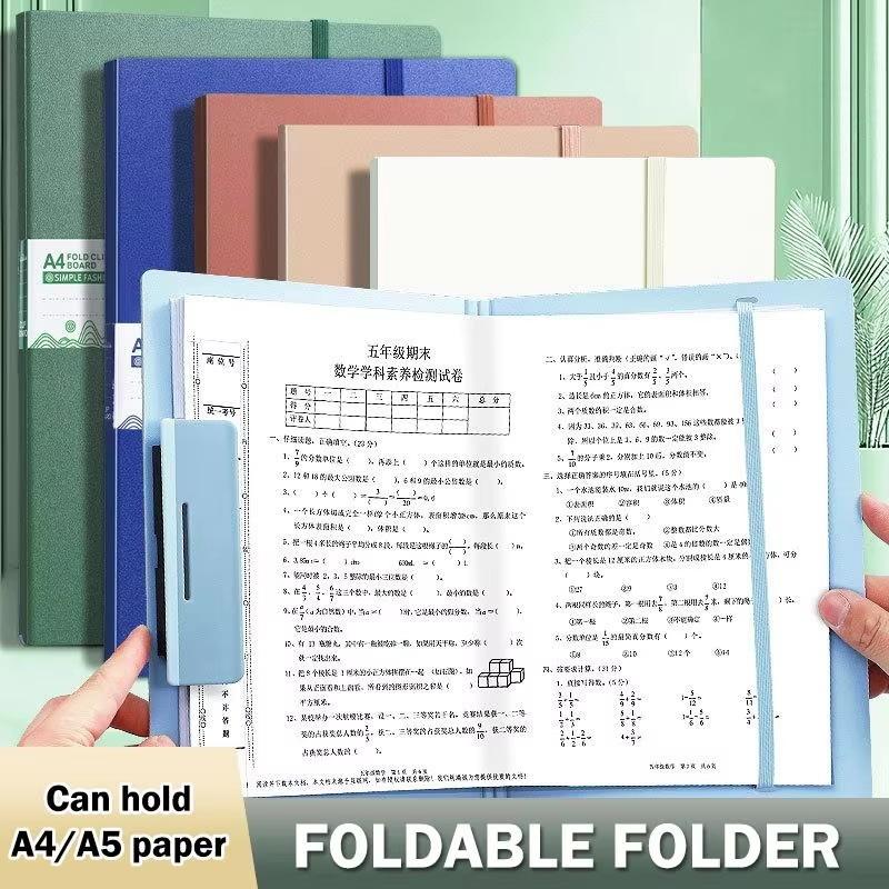 Foldable Folders A4 To A5 Folder A4 Folding Board Student Test Paper Storage Folder Organize Folder File Contract Folder