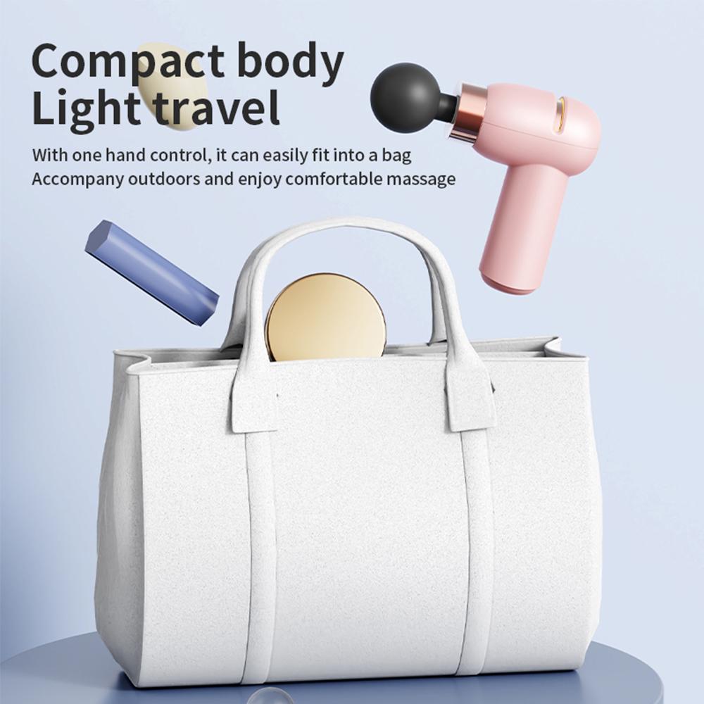 Mini Fascia Gun Electric Massage Gun Muscle Relaxation Massager Body Portable Vibration Massager With 4 Massage Head