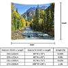 YISURE Nature Mountain Forest Tapestry, Scenic Green Pine Tree Waterfall Landscape Wall Hanging Tapestries for Home Office Dorm Indoor and Outdoor
