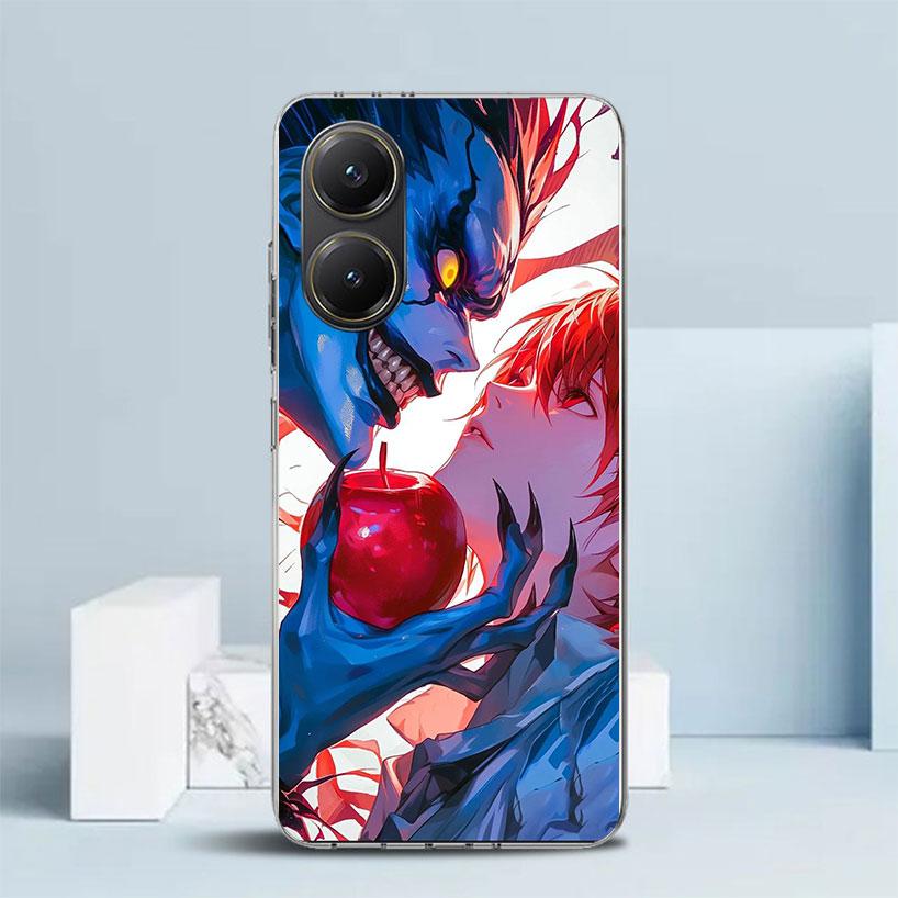 N-Note D-Death Yagami Light Phone Case For Xiaomi Poco F7 Ultra X5 X6 X7 Pro M7 Redmi 15C 15 13C 13 12C 12 10C 10 10A 9 9C 9A 9T