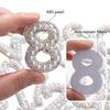 10Pcs Clothing Decal Diy Decoration Digital Patch Sparkling Crystal Pearl Digital Patch Clothing