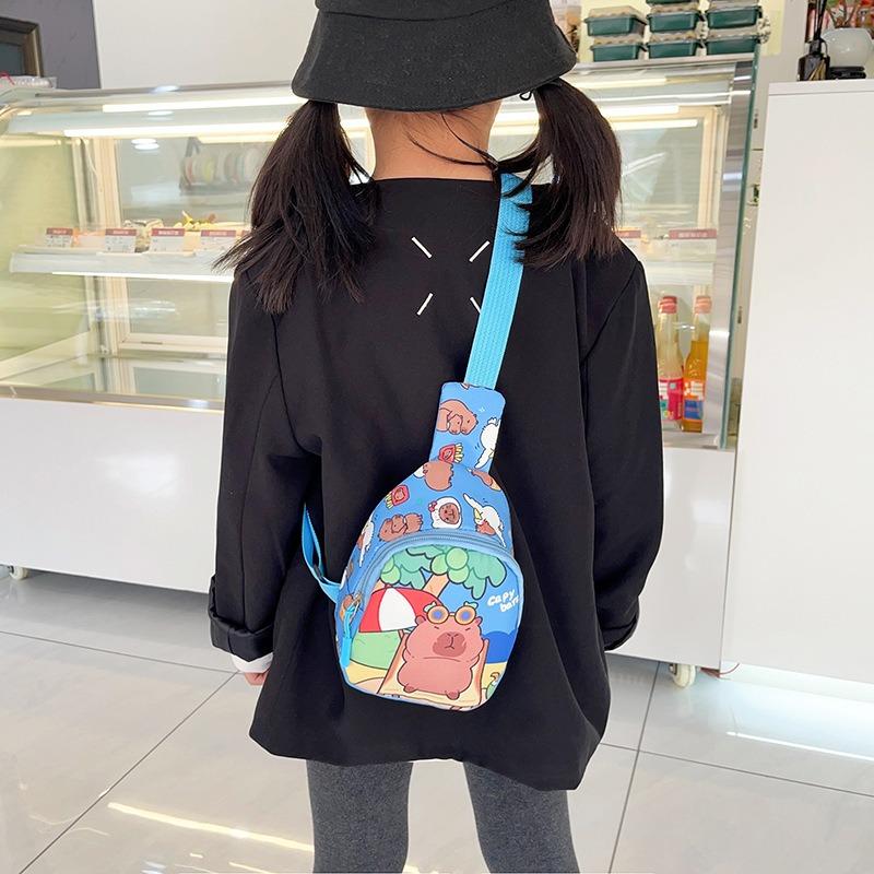 New Cartoon Children's Breast Bag Cute Printed Shoulder Bag Boys and Girls Go Out To Store Messenger Bags