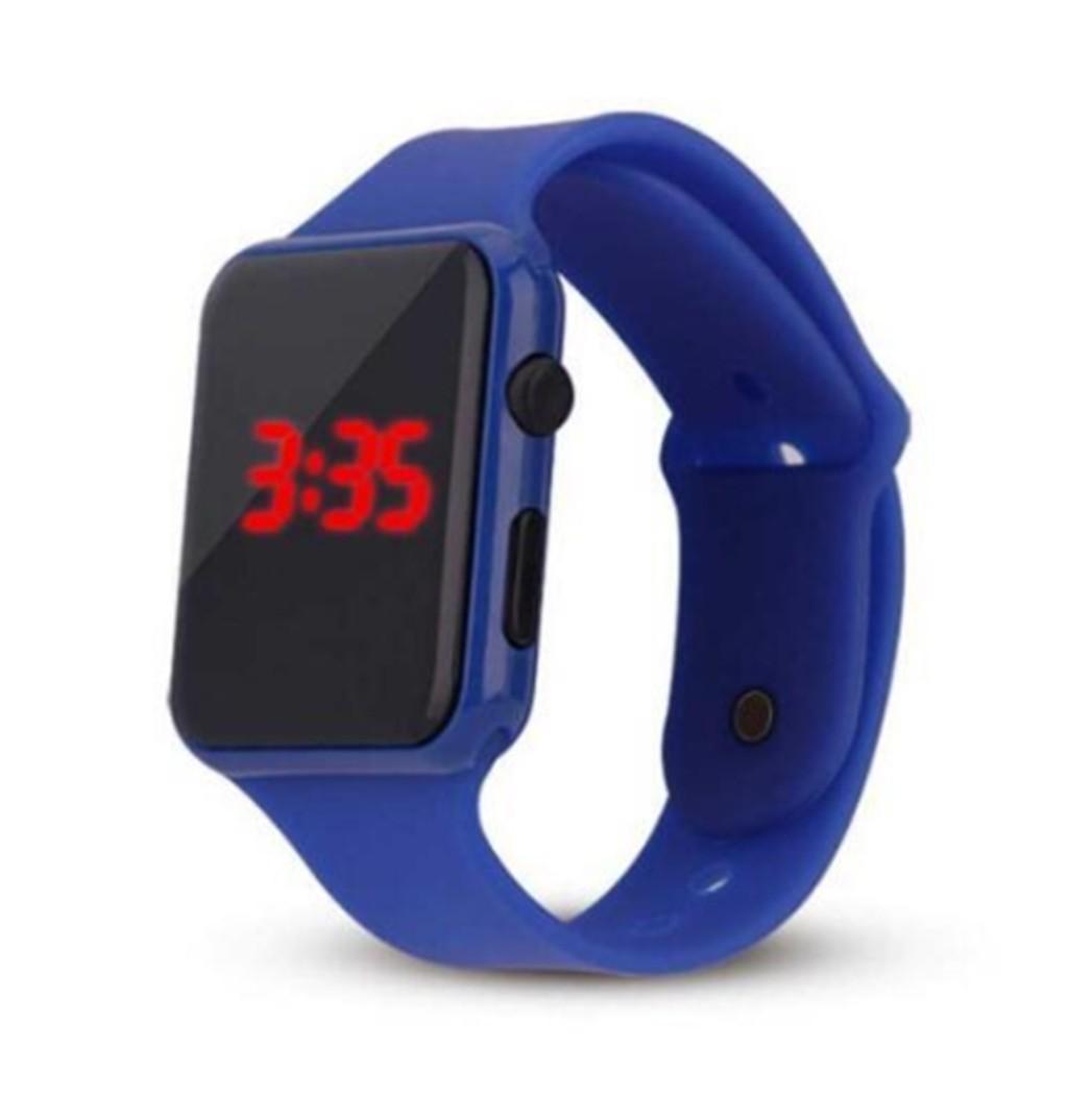 

Унисекс цифровые светодиодные спортивные часы наручные часы с силиконовым ремешком Мужская детская мода