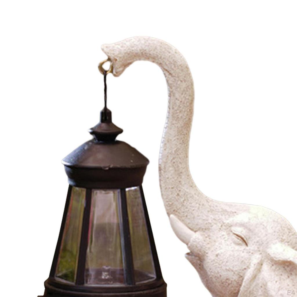 Olifant Buiten Tuinbeeld Landschapslamp met Zonne-Lantaarn Beeldje, Creatief