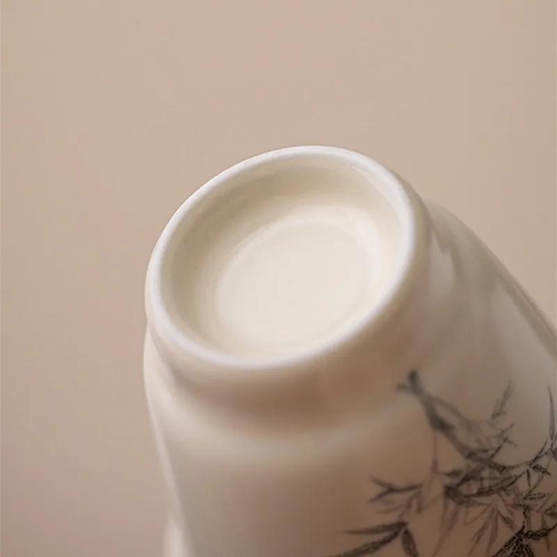 1 Pc Chinese Hand-painted Flowers Ceramic Tea Cup Vintage Master Cup Tea Bowl Handmade Porcelain Teacup Tea Set Accessories