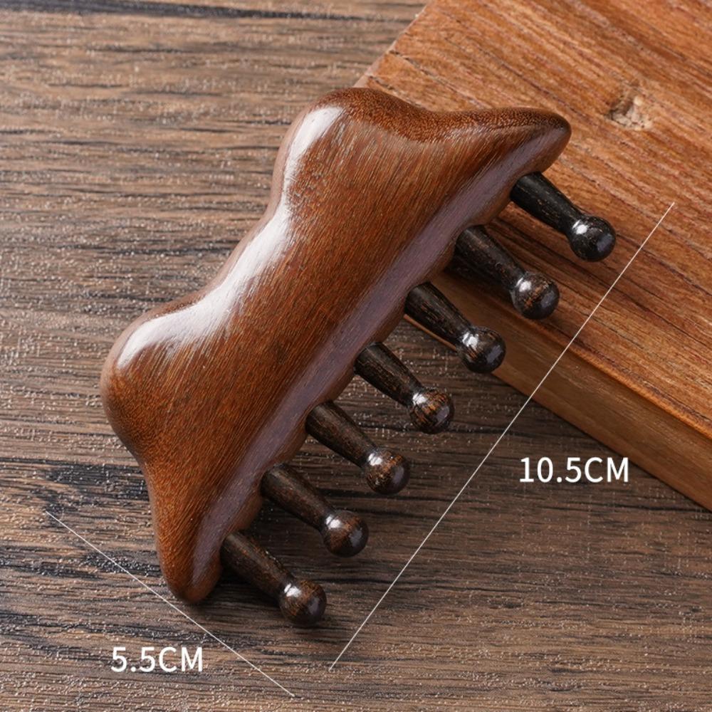 Handheld Head Scalp Massage Comb Anti-Static Wide Tooth Body Meridian Massage Comb Help Blood Circulation Multifunctional