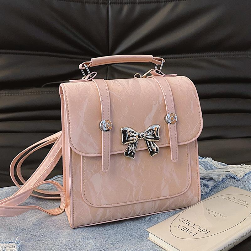 Korean Version of Beautiful Casual Butterfly Hand-held Backpack New Niche Design Shoulder Bag Crossbody Small Square Bag