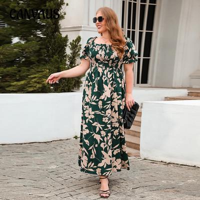Καλοκαιρινό γυναικείο φόρεμα Plus Size εμπριμέ casual vacation φόρεμα Bohemian κομψά μίντι μακριά φορέματα
