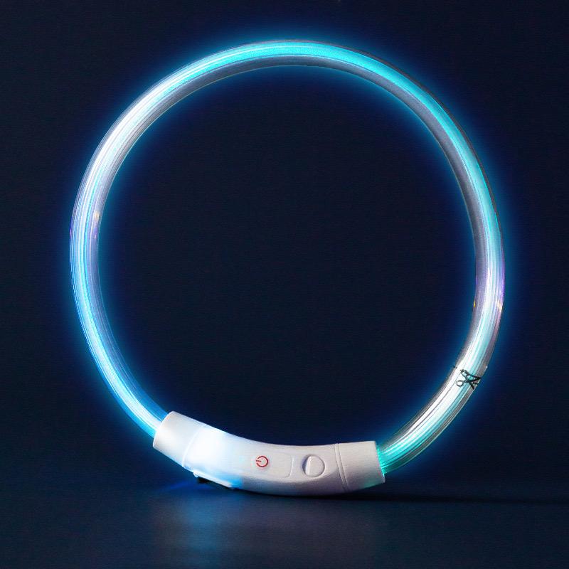 USB Rechargeable LED Dog Collar Luminous Anti-Lost Pet Accessory with Harness Dogs Necklace Collar for Night Safety