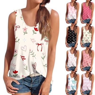 Damen Tanktop, elegante Freizeithemden, Sommer, lockere Passform, Camisole, süße trendige Kleidung, ärmellose Blusen
