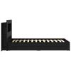 Bed Frame with Storage Space Black 75 X 190 Cm Engineered Wood