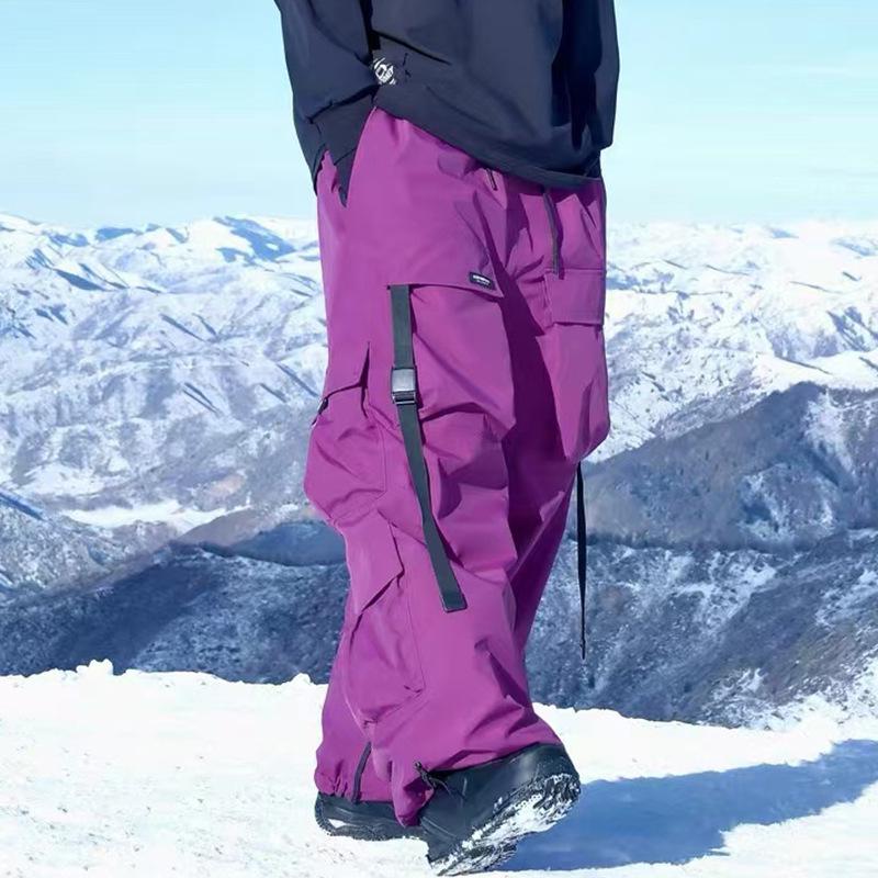 Xuexiang Violet 2026 Ski Pants: Men's Waterproof, Insulated, Heavy-Duty Snow Pants for Skiing and Snowboarding.