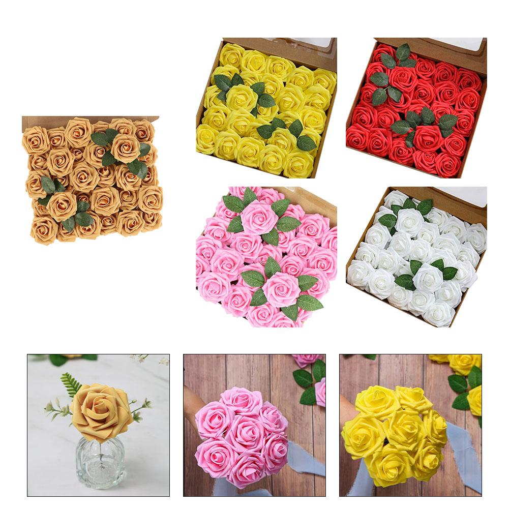 Customizable Rose Size Artificial Foam Roses DIY Craft Flowers Wedding Decor