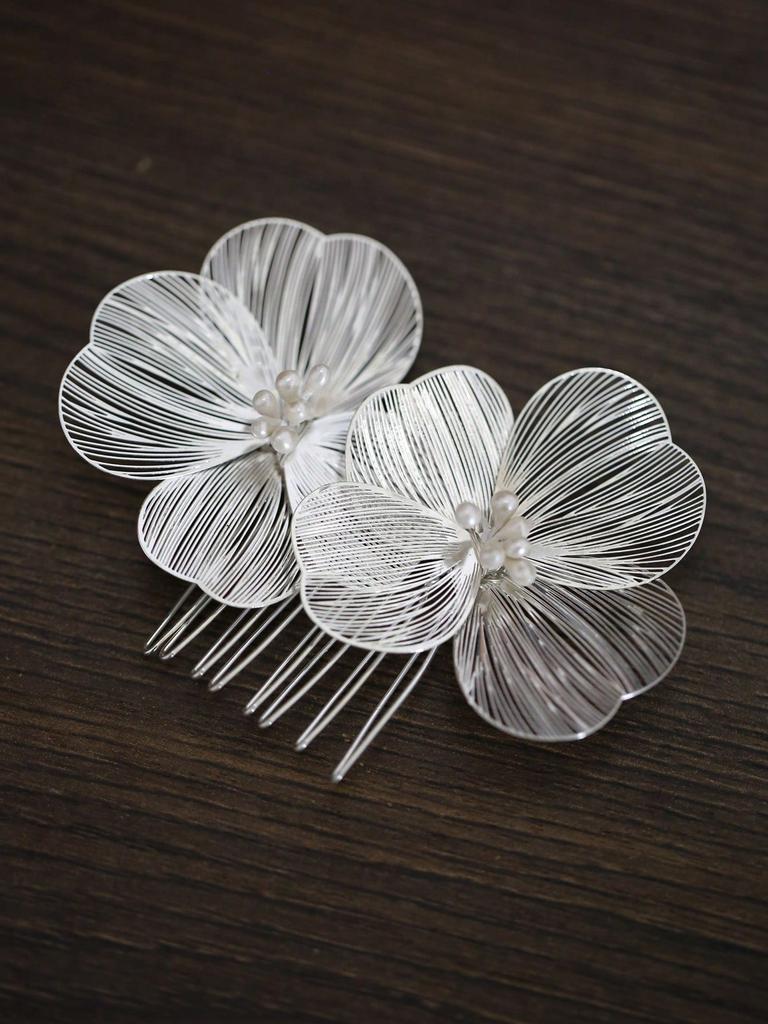 1 stuks Dames Handgemaakte Haarkam met Gouden Strik, Perfect voor Bruidsfeest, Festival, Volwassen Cadeau Elegant
