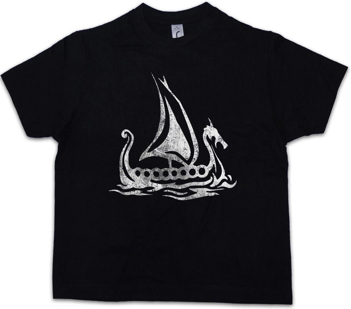 VIKING SHIP IV Kids Boys kids boys T-Shirt Dragon Vikings Odin Thor Viking Ship 120