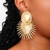 Oval Large Hoop Earrings for Women Statement Metal Alloy Earrings Trendy Versatile European Style Jewelry