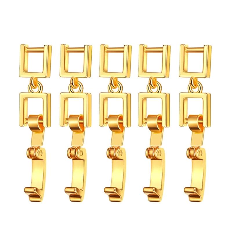 5Pieces Foldover Extension Jewelry Clasp Necklace Bracelet Extenders Craft Jewelry Making Supplies Easy To Use