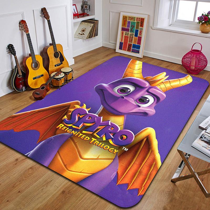 S-Spyro's Dragon Printed Carpet Fashion Yoga Mat Non-Slip Carpet Bedroom Decoration Outdoor Carpet Bedroom Birthday Gift