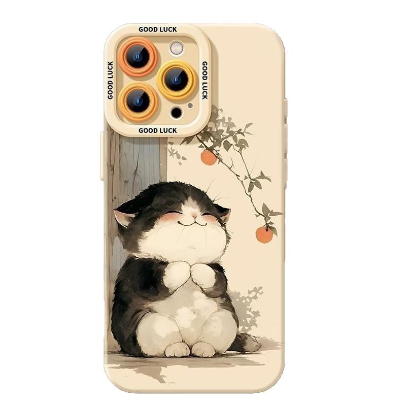 Cute pet cat iphone17promax mobile phone case 17pro silicone 17 cute Air anti-drop 16 protective case 15