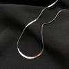 925 Sterling Silver Custom Silver Snake Bone Chain Necklace Women Temperament Clavicle Chain Simple Choker Trendy Accessories