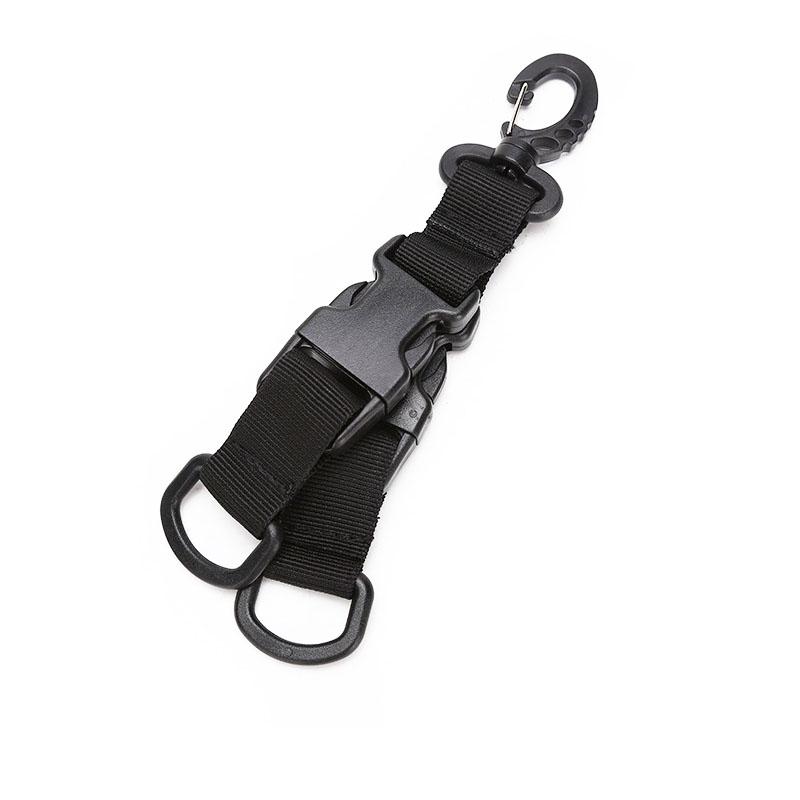 Tactical Nylon Webbing Backpack Hook Multifunctional Carabiner D-Shaped Keychain Double-split quick release hanging Buckle