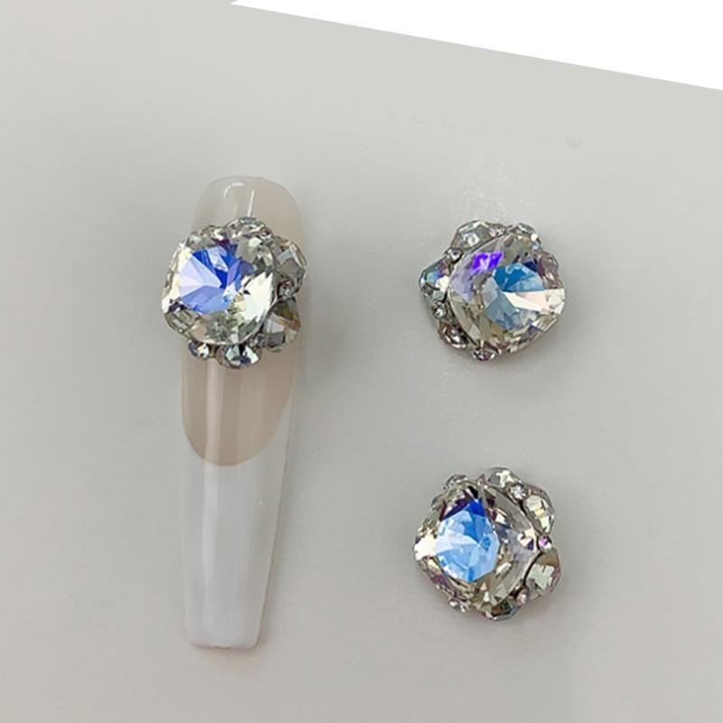3PCS Pointed Back AB Rhinestones Set DIY Nails Art Decorations for Nails Clothing Shoes Bags Decoration Craft